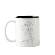 Line Art drawing of woman - Bloom where you are