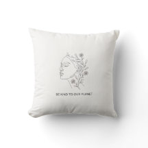 Line Art Face Botanical Be Kind Eco Friendly