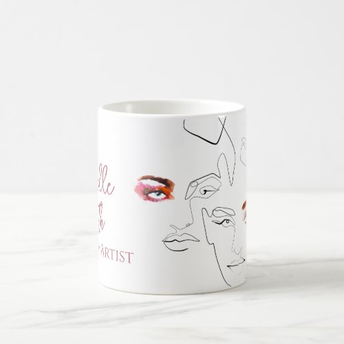 Line art Fashion make up make up artist branding Coffee Mug