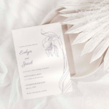 Line Art flower arch Lavender