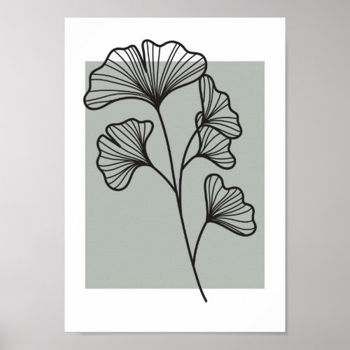 Line Art Flower PosterCustom Instant Download Poster