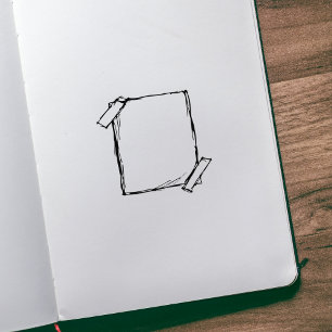 Line Art Frame, Journal Rubber Stamp