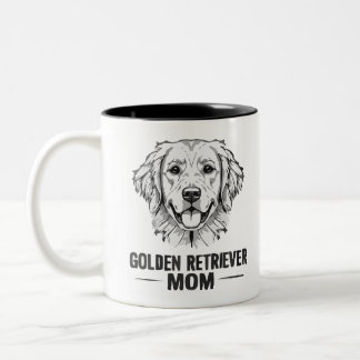 Line Art Golden Retriever Dog Mom Gift Mug