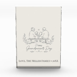 Line Art Grandparents Day / Abuelos Minimalista Photo Block