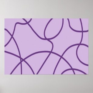 Line Art in Purple Poster