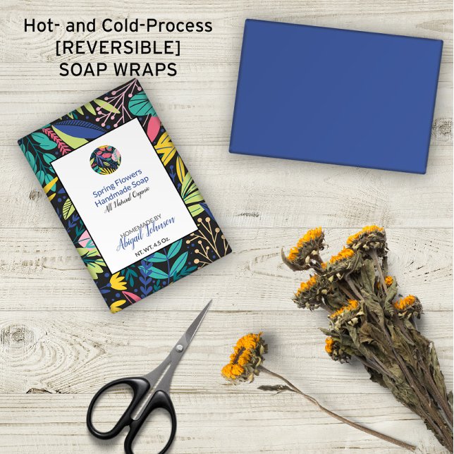 Line Art Leaves 🌿🍂 Colorful Modern Soap Wrap (Line Art Leaves 🌿🍂 Colorful Modern Soap Wrap (No Minimum Orders)
)