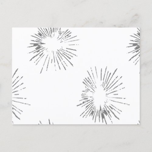 Line art Light Grey Geyser Postcard