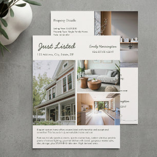 Line Art Listing Green Real Estate Agent Flyer