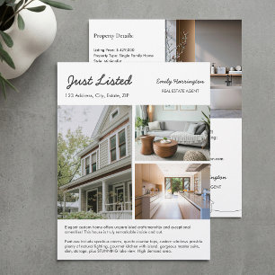 Line Art Listing Neutral Real Estate Agent Flyer