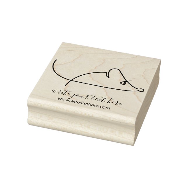 Line Art Minimalistic Mouse Rubber Stamp (Stamp)
