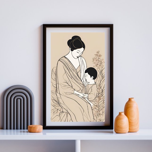 Line Art Motherhood Print (Creator Uploaded)