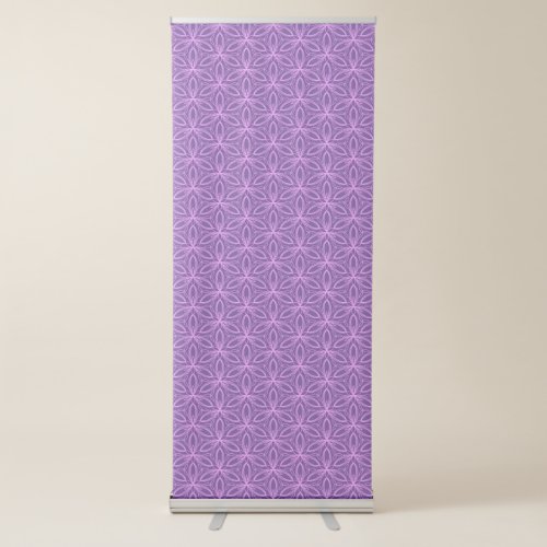 Line art retractable banner