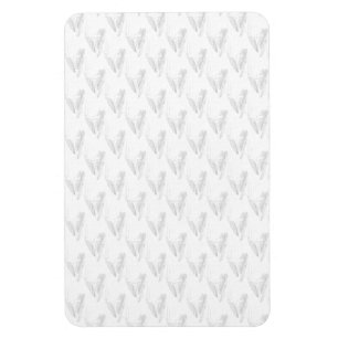 Line art, Seashell, Harp Magnet