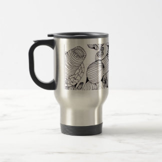 Line Art Steel Mug