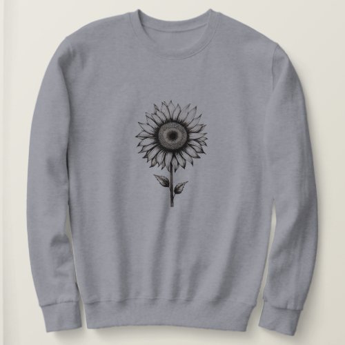 Line Art Sunflower Sweatshirt