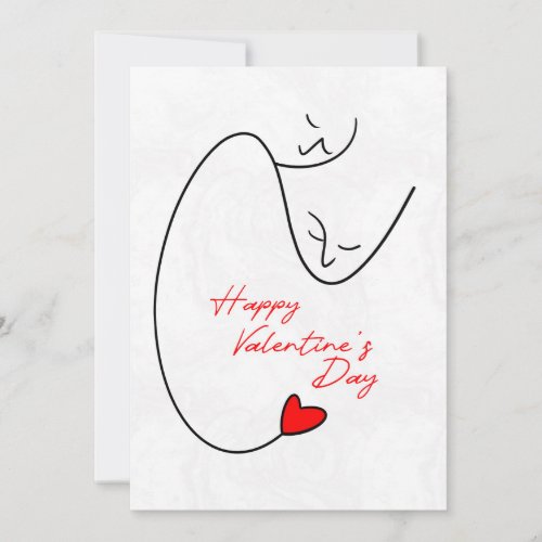 Line art Valentines day Card