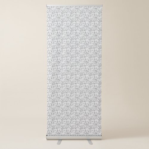 Line art Vista White Vertical Retractable Banner