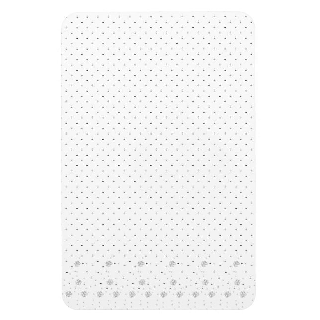 Line art, White Lilac Magnet (Vertical)