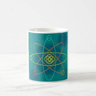 Line Atomic Structure Coffee Mug