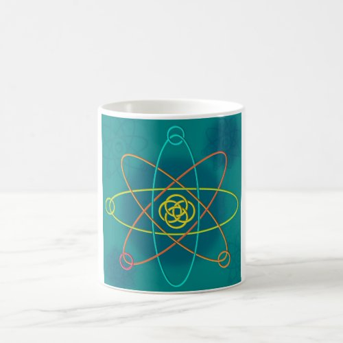 Line Atomic Structure Coffee Mug