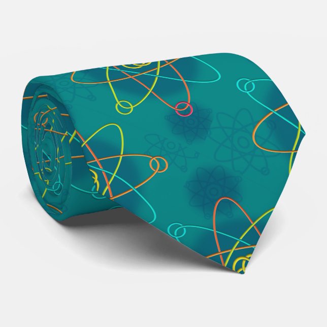 Line Atomic Structure Science Tie (Rolled)