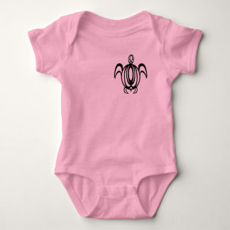 Line Circle Turtle 2-Sided Baby Bodysuit
