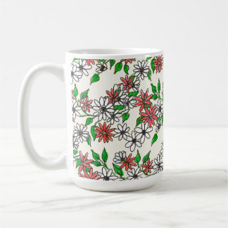 Line Daisy Coffee Mug