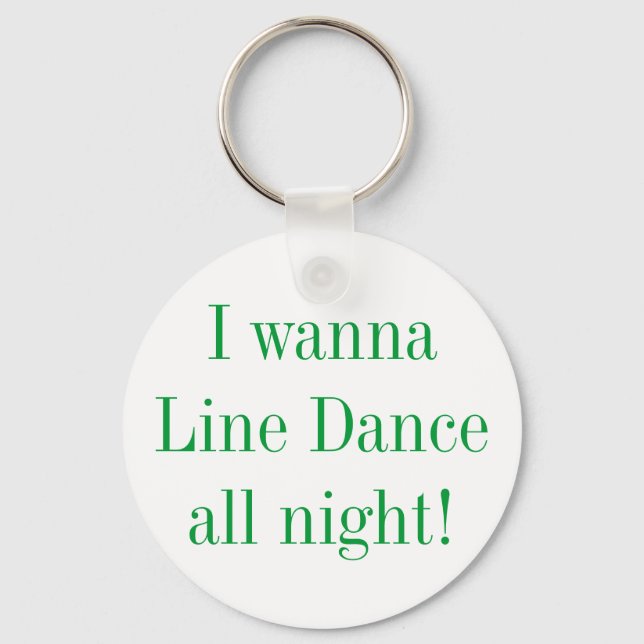 Line Dance All Night Dancing Keychain (Front)