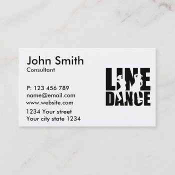 Line Dance Business Card by Deluxestore at Zazzle