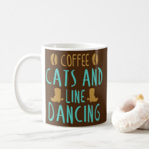 Line Dance Coffee Cats And Line Dancing Line Mug