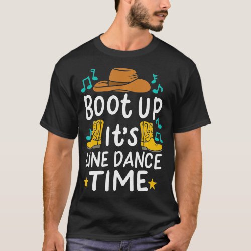 Line dance  Country Western Cowboy Boots  T_Shirt