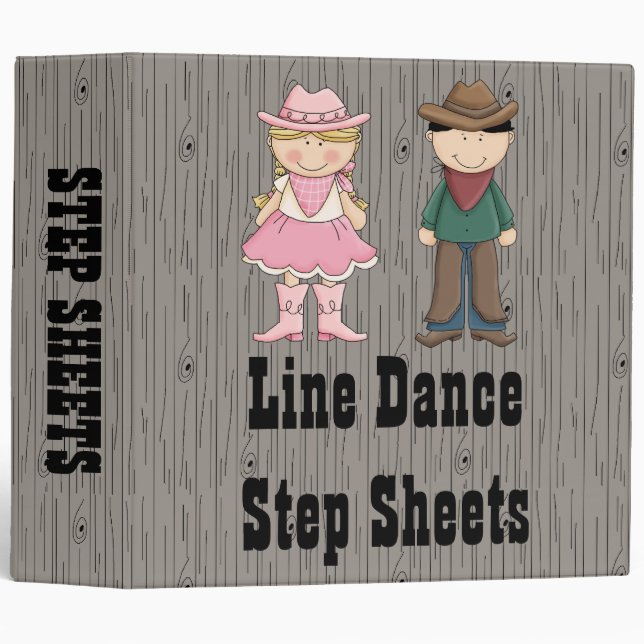 Line Dance Cowboy Cowgirl Binder (Front/Spine)