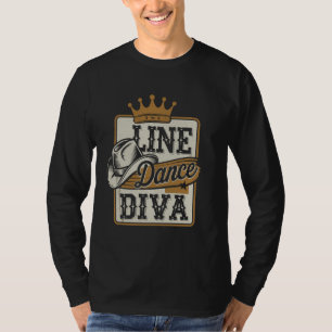 Line Dance Diva Country Line Dancing Dancer T-Shirt