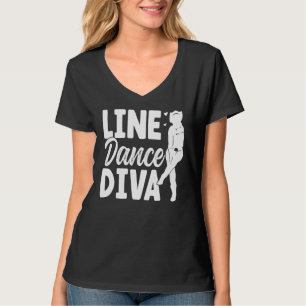 Line Dance Diva Line Dancing Line Dancer T-Shirt