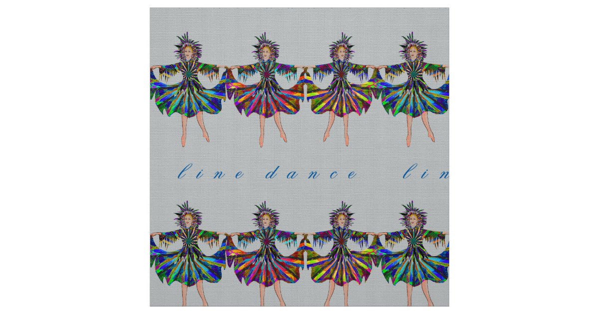 line dance fabric Zazzle