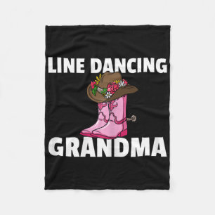 Line Dance Grandma Country Music Dancing Dancer  Fleece Blanket