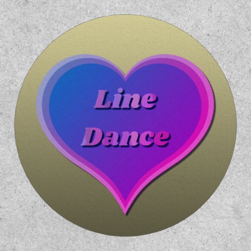 Line dance heart Custom_Cut Vinyl Sticker Patch