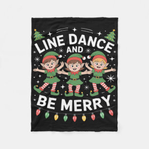 Line Dance Is The Spirit Of Christmas Fleece Blanket