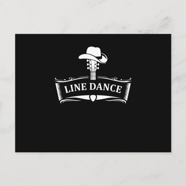 Line Dance Line Dancing Country Cowboy Cowgirl Gif Postcard (Front)