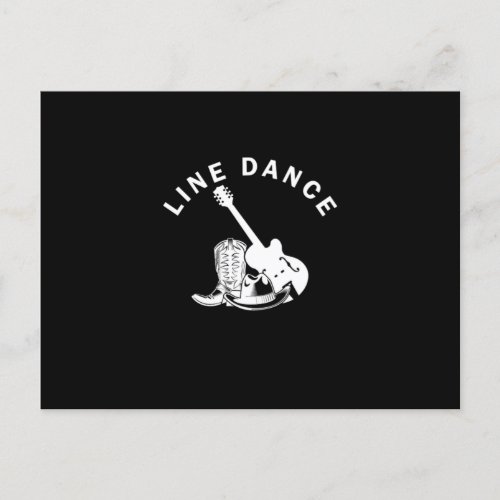 Line Dance Line Dancing Country Western Music Gift Postcard