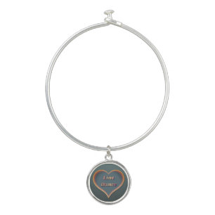 Line dance Love Heart Bangle Bracelet