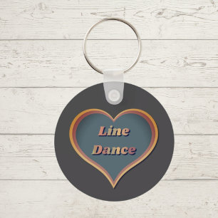 Line dance Love Heart Keychain