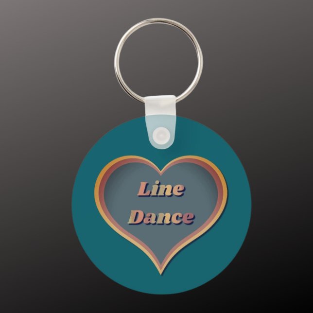 Line dance Love Heart  Keychain (Creator Uploaded)