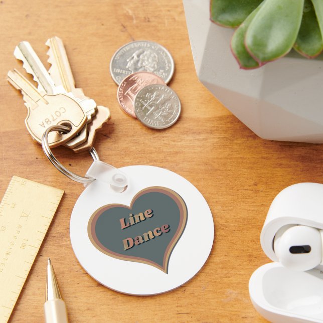 Line dance Love Heart  Keychain (Creator Uploaded)