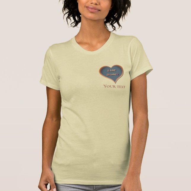 Line dance Love Heart  T-Shirt (Front)