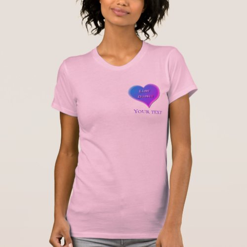 Line dance Love Heart  T_Shirt