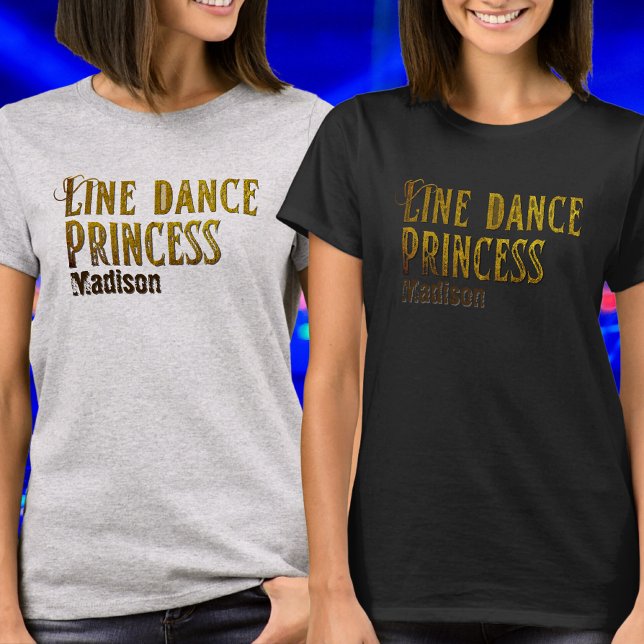 Line dance princess gold name T-Shirt (Creator Uploaded)