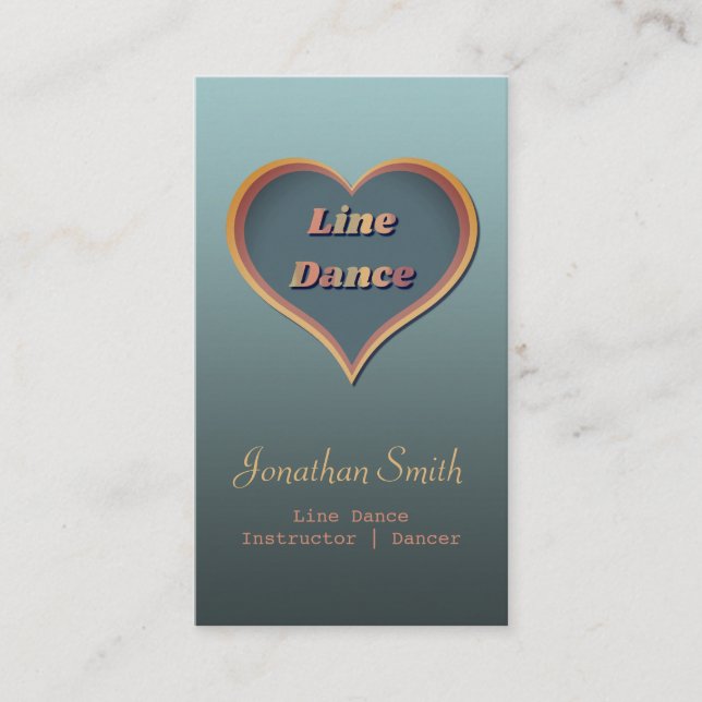 Line dance Studio instructor Business Card (Front)
