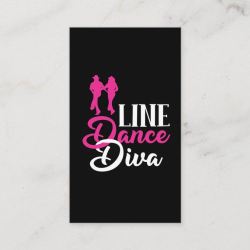 Line Dancer Diva Western Cute Line Dancer Women Business Card