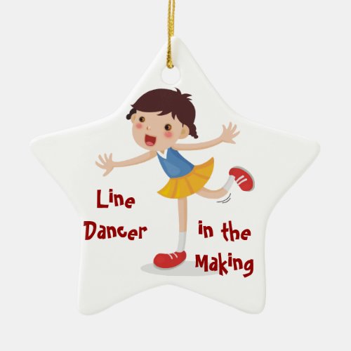 Line Dancer in the Making _ Girl Ceramic Ornament